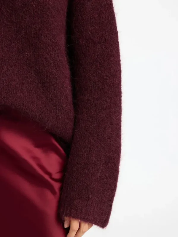 Strik>SELECTED OVERSIZED STRIKTRØJE Purple