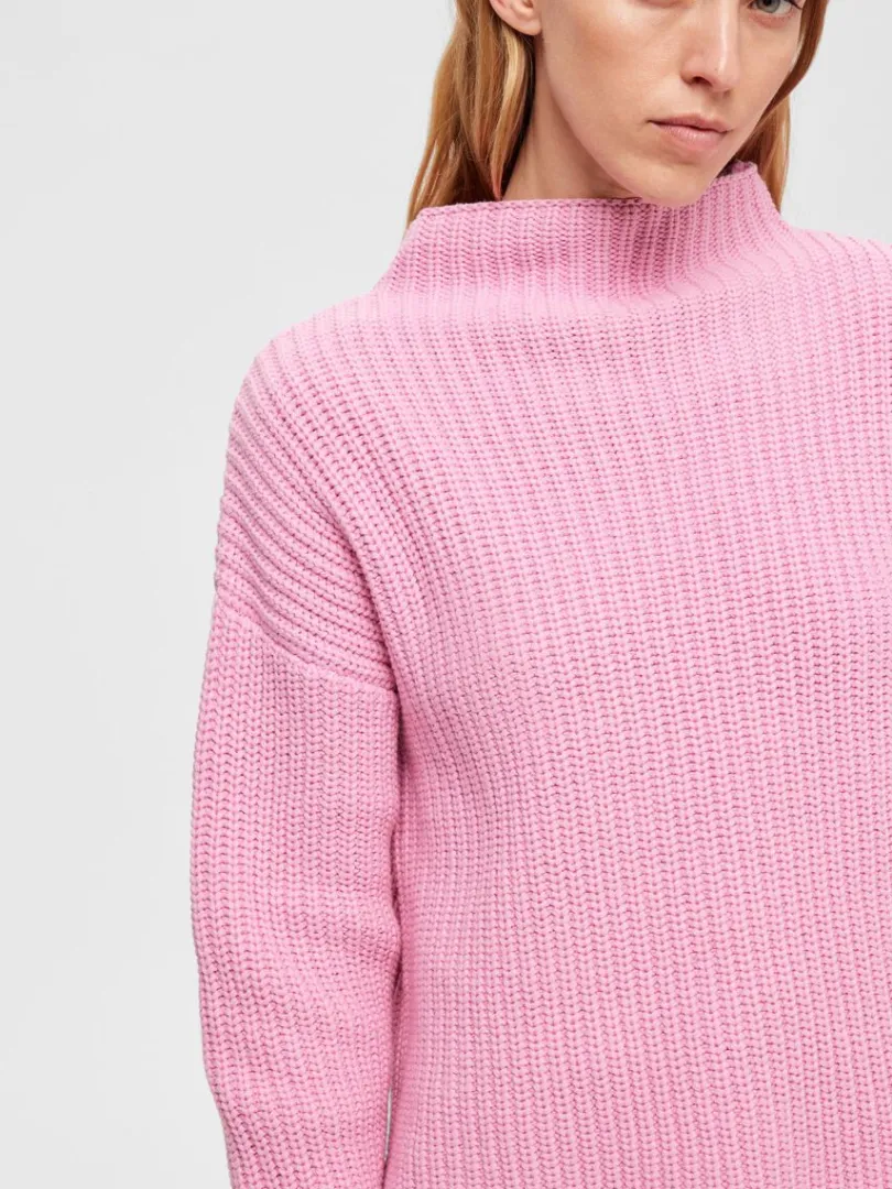 oversized_striktrje_3-16.webp Strik>SELECTED OVERSIZED STRIKTRØJE Pink