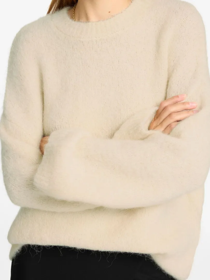oversized_striktrje_3-2.webp Strik>SELECTED OVERSIZED STRIKTRØJE Beige