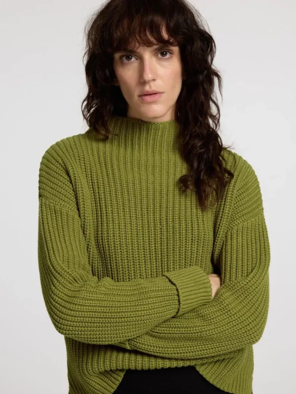 Strik>SELECTED OVERSIZED STRIKTRØJE Green