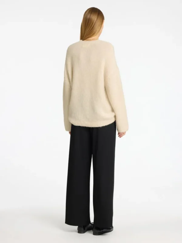 Strik>SELECTED OVERSIZED STRIKTRØJE Beige