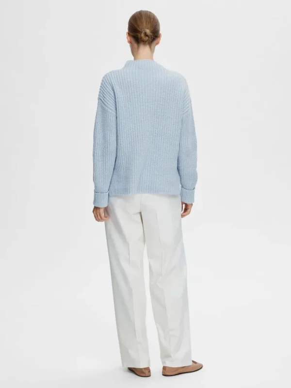 Strik>SELECTED OVERSIZED STRIKTRØJE Blue