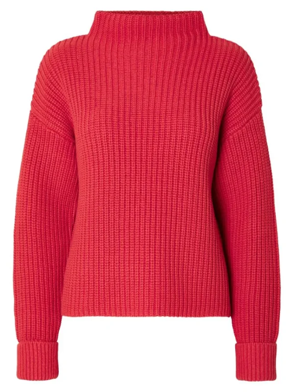 Strik>SELECTED OVERSIZED STRIKTRØJE Red