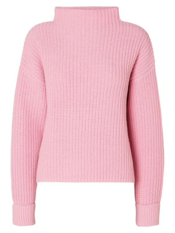 Strik>SELECTED OVERSIZED STRIKTRØJE Pink