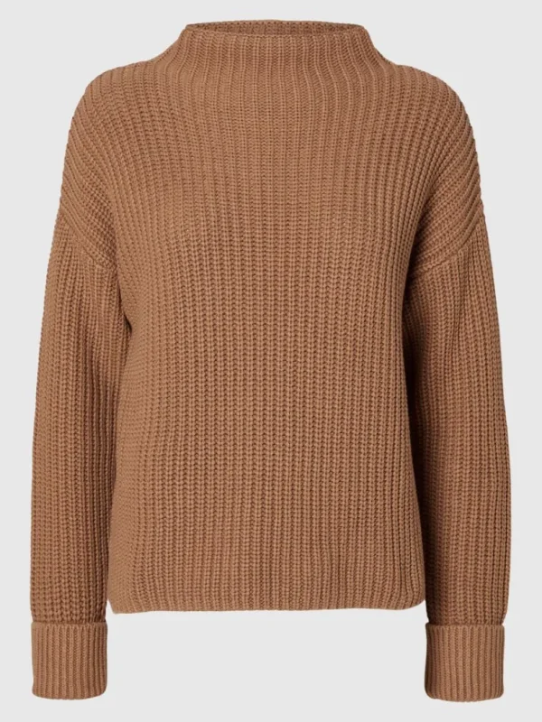 Strik>SELECTED OVERSIZED STRIKTRØJE Brown
