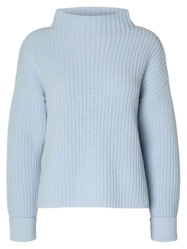 Strik>SELECTED OVERSIZED STRIKTRØJE Blue