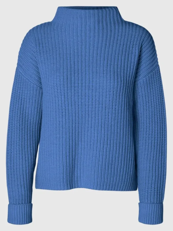 Strik>SELECTED OVERSIZED STRIKTRØJE Blue