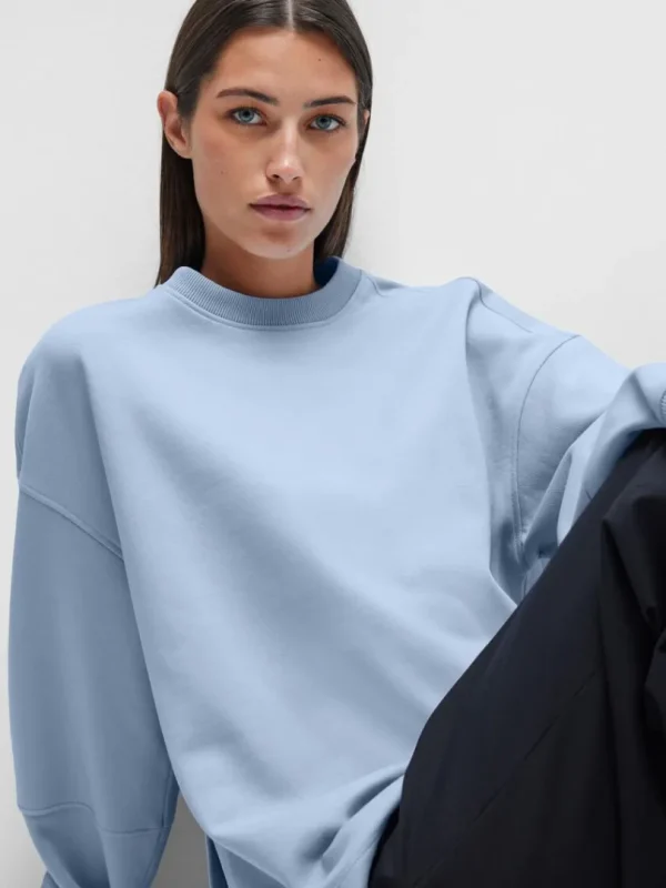 Hættetrøjer & Sweatshirts>SELECTED OVERSIZED SWEATSHIRT Blue