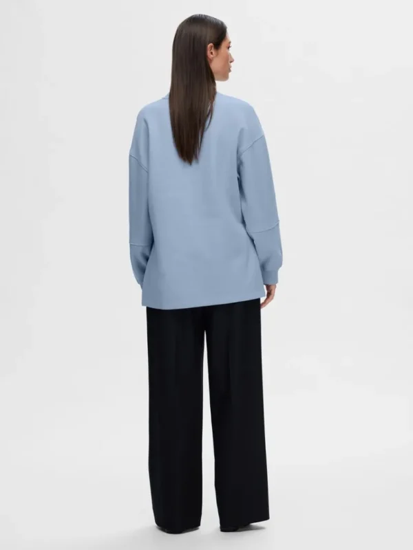 Hættetrøjer & Sweatshirts>SELECTED OVERSIZED SWEATSHIRT Blue