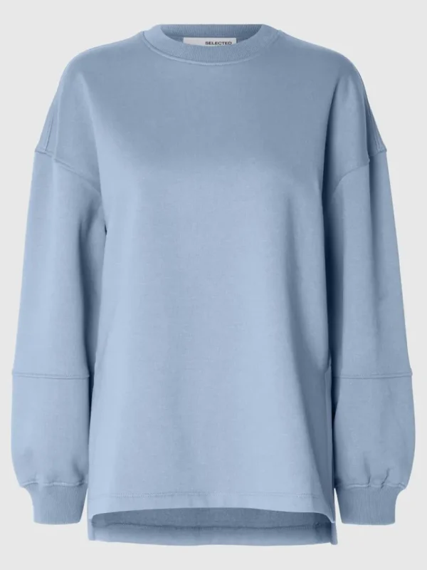 Hættetrøjer & Sweatshirts>SELECTED OVERSIZED SWEATSHIRT Blue