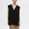Jakkesæt & Blazers | Toppe Og Bluser>SELECTED OVERSIZED VEST Black