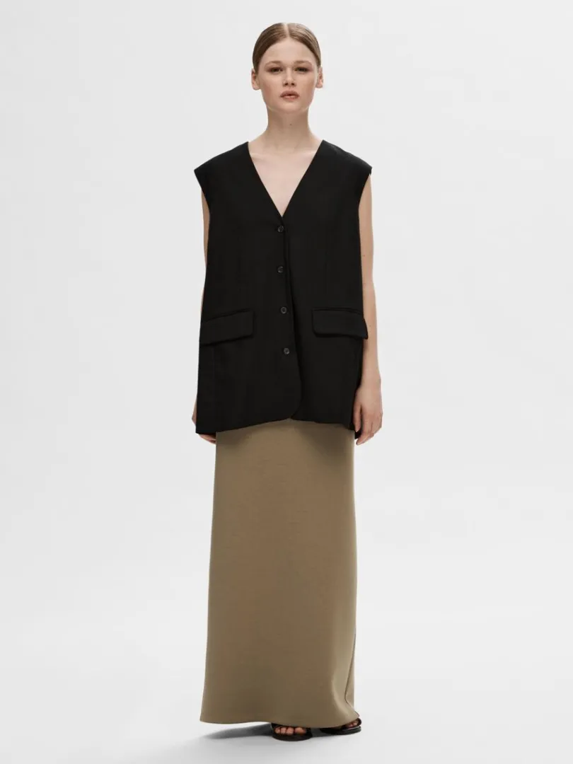 oversized_vest_1.webp Jakkesæt & Blazers | Toppe Og Bluser>SELECTED OVERSIZED VEST Black
