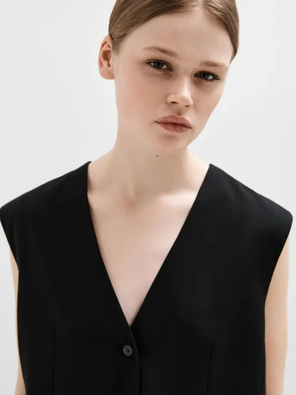Jakkesæt & Blazers | Toppe Og Bluser>SELECTED OVERSIZED VEST Black