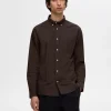 Skjorter>SELECTED OXFORD SKJORTE Brown