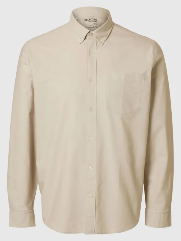 Skjorter>SELECTED OXFORD SKJORTE Beige