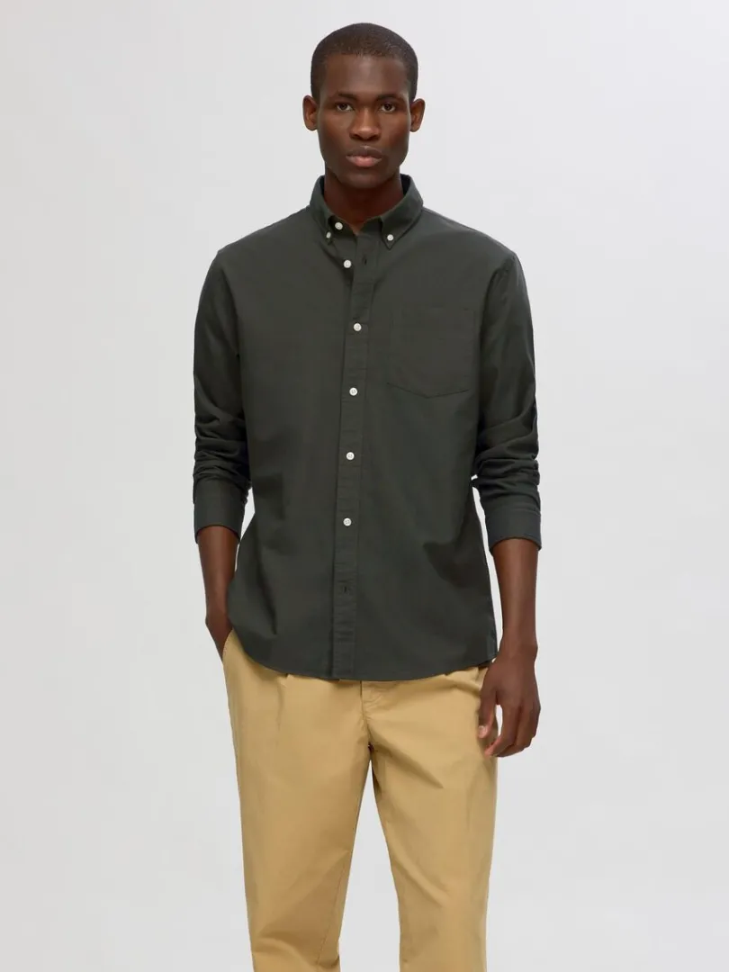 oxford_skjorte_0-5.webp Skjorter>SELECTED OXFORD SKJORTE Green