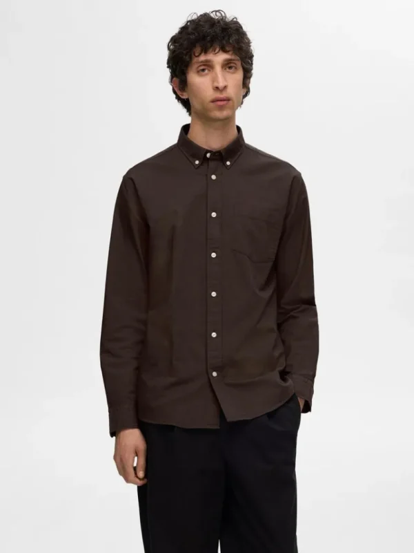 Skjorter>SELECTED OXFORD SKJORTE Brown