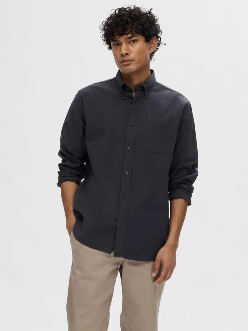 oxford_skjorte_0-7.webp Skjorter>SELECTED OXFORD SKJORTE Black