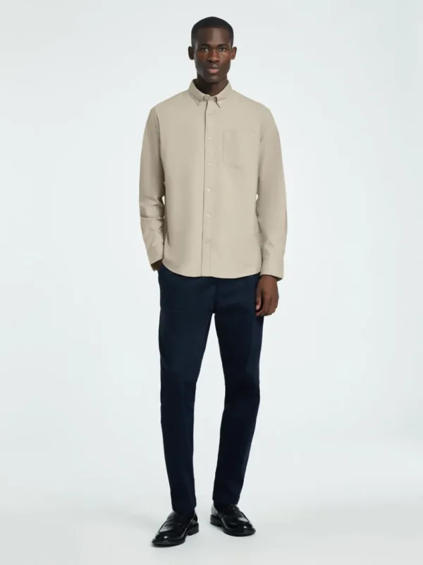 Skjorter>SELECTED OXFORD SKJORTE Beige