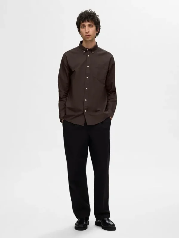 Skjorter>SELECTED OXFORD SKJORTE Brown