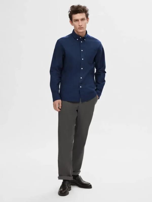 Skjorter>SELECTED OXFORD SKJORTE Blue