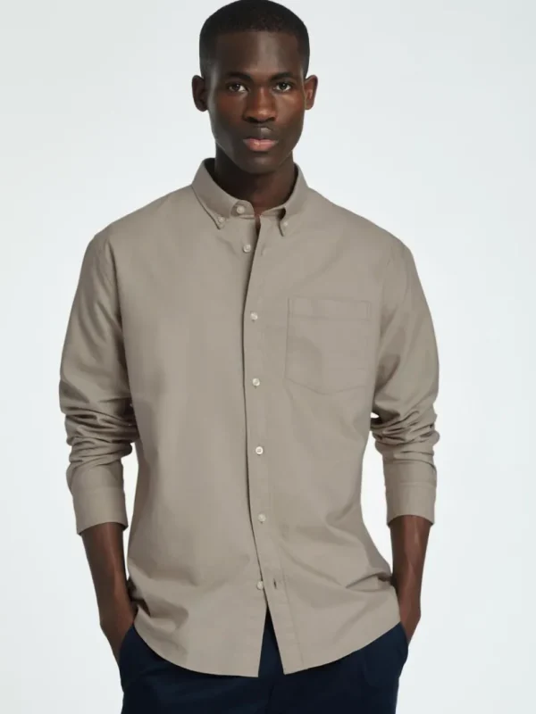 Skjorter>SELECTED OXFORD SKJORTE Beige