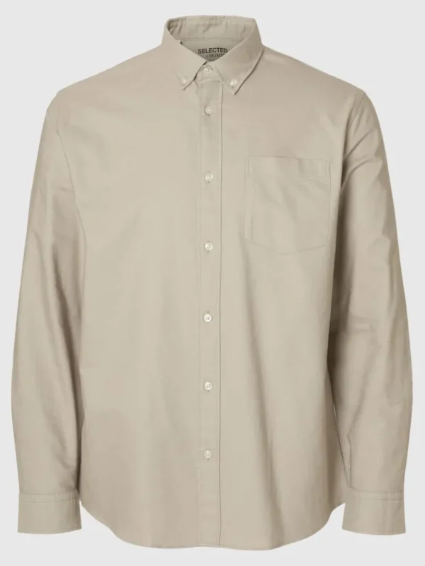 Skjorter>SELECTED OXFORD SKJORTE Beige