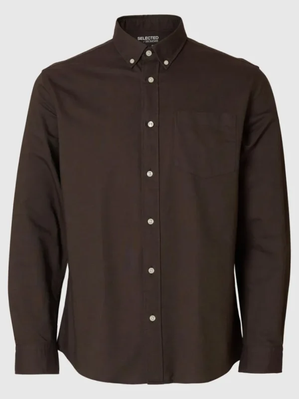 Skjorter>SELECTED OXFORD SKJORTE Brown