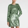 Kjoler>SELECTED PAILLETTER KORT KJOLE Green