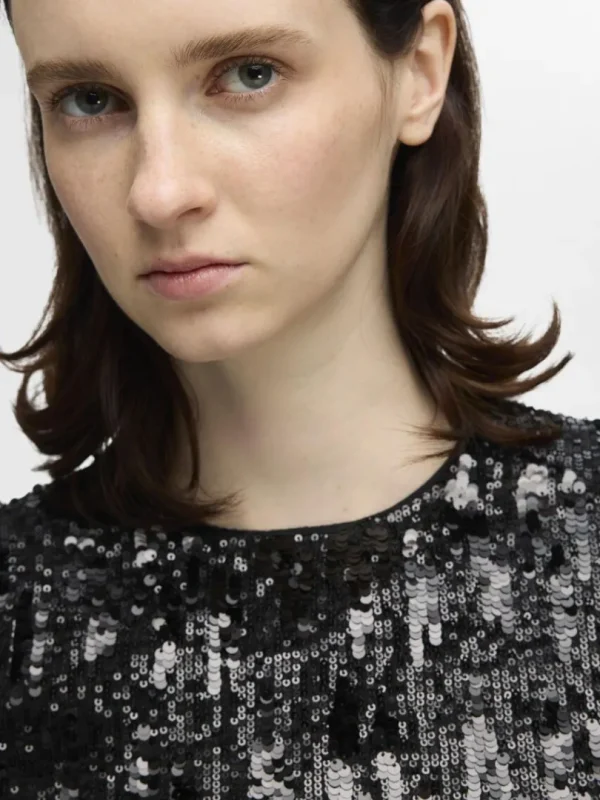Kjoler>SELECTED PAILLETTER KORT KJOLE Black