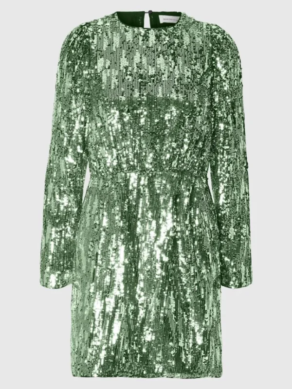 Kjoler>SELECTED PAILLETTER KORT KJOLE Green