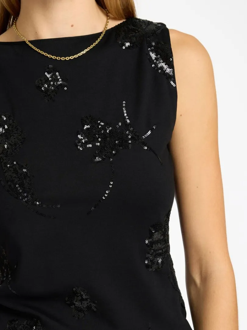pailletter_top_uden_rmer_3.webp Toppe Og Bluser>SELECTED PAILLETTER TOP UDEN ÆRMER Black