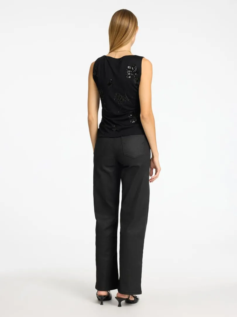 pailletter_top_uden_rmer_4.webp Toppe Og Bluser>SELECTED PAILLETTER TOP UDEN ÆRMER Black