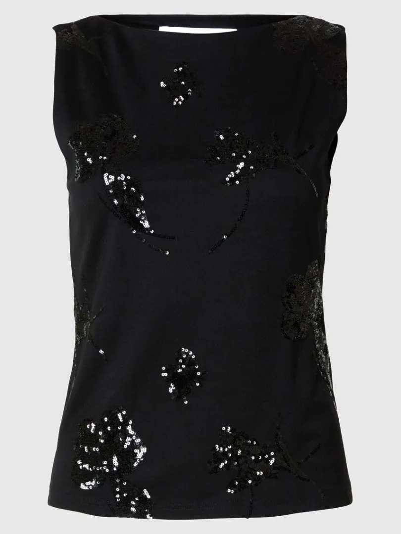 pailletter_top_uden_rmer_5.webp Toppe Og Bluser>SELECTED PAILLETTER TOP UDEN ÆRMER Black