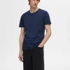 T-shirts>SELECTED 3-PAK BOMULD T-SHIRT Blue