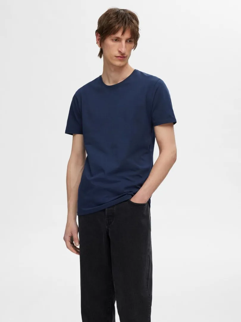pak_bomuld_tshirt_0-1.webp T-shirts>SELECTED 3-PAK BOMULD T-SHIRT Blue