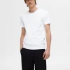 T-shirts>SELECTED 3-PAK BOMULD T-SHIRT White