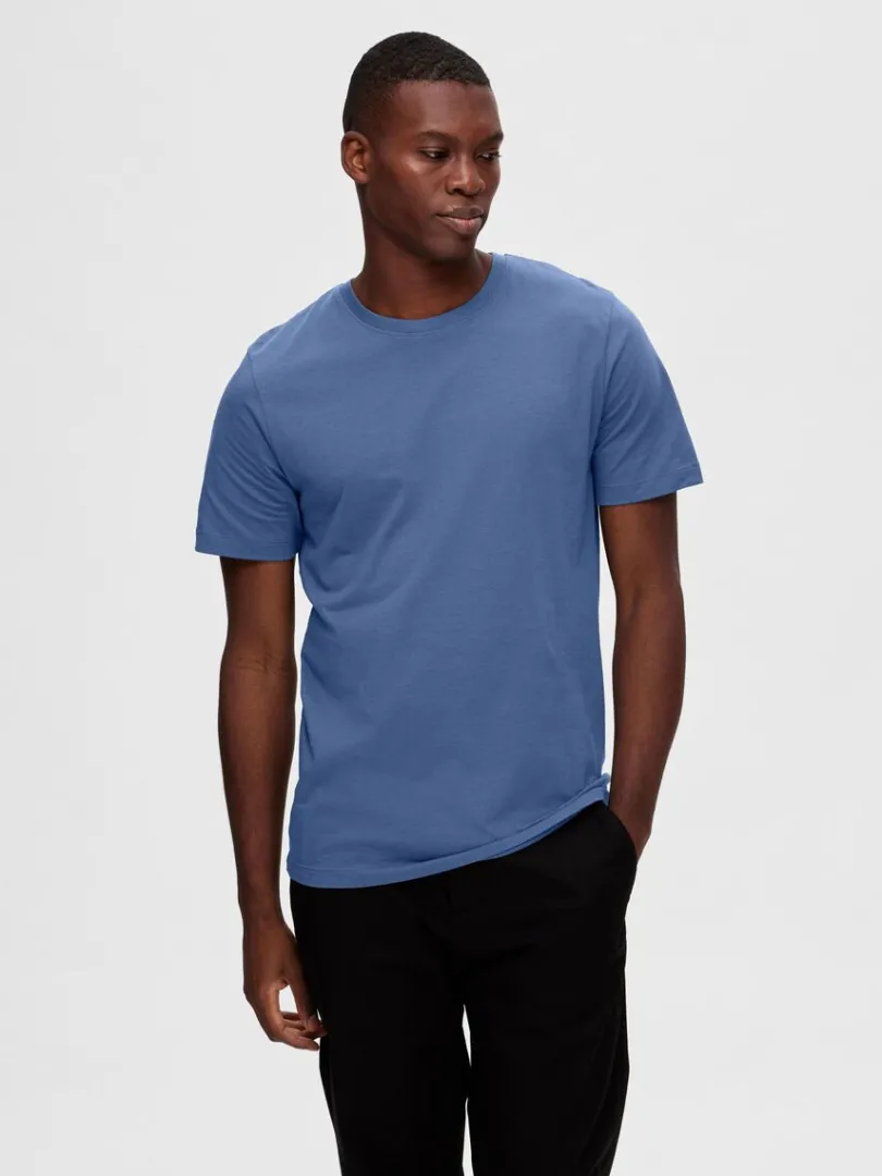 pak_bomuld_tshirt_0-4.webp T-shirts>SELECTED 3-PAK BOMULD T-SHIRT Blue
