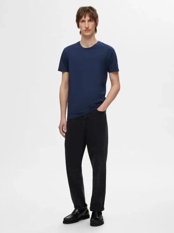 T-shirts>SELECTED 3-PAK BOMULD T-SHIRT Blue