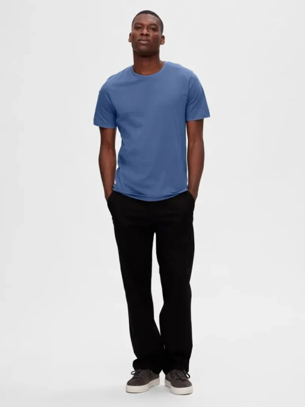 T-shirts>SELECTED 3-PAK BOMULD T-SHIRT Blue