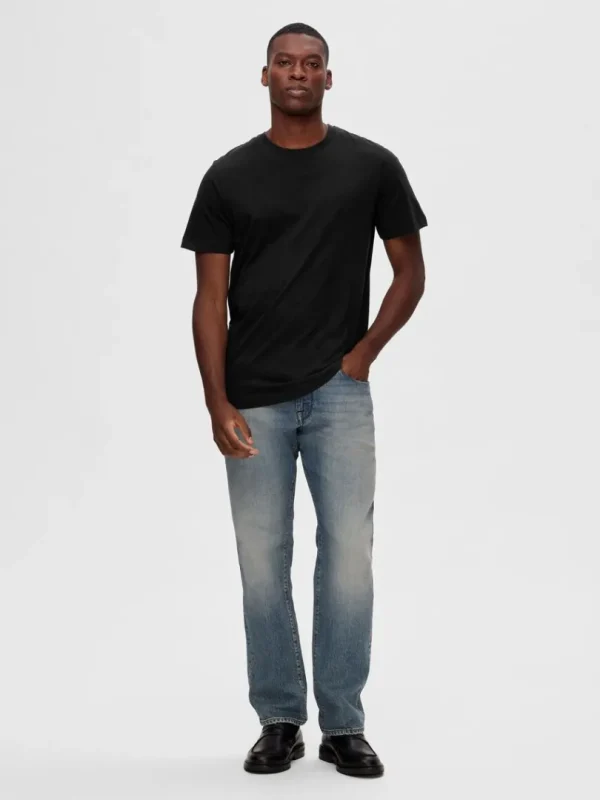 T-shirts>SELECTED 3-PAK BOMULD T-SHIRT Black