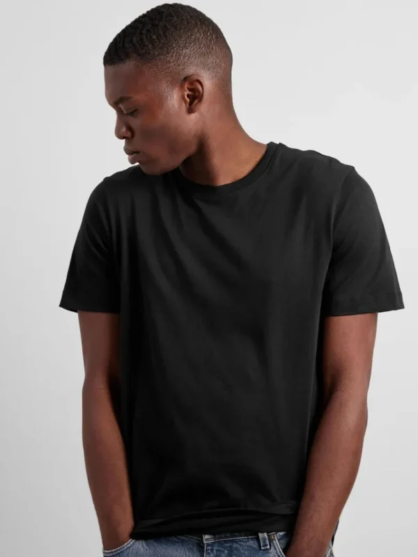 T-shirts>SELECTED 3-PAK BOMULD T-SHIRT Black