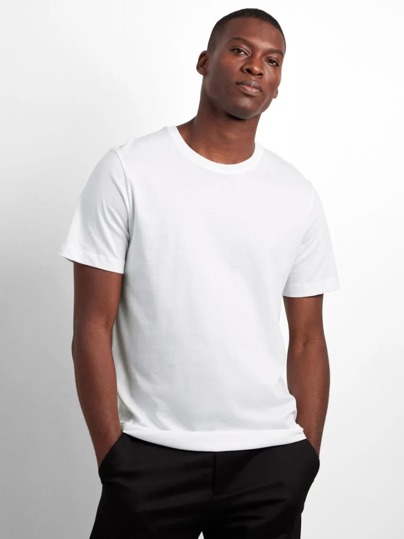 pak_bomuld_tshirt_2.webp T-shirts>SELECTED 3-PAK BOMULD T-SHIRT White