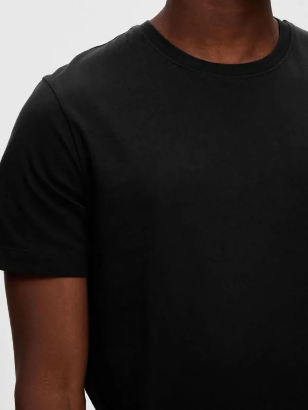 T-shirts>SELECTED 3-PAK BOMULD T-SHIRT Black