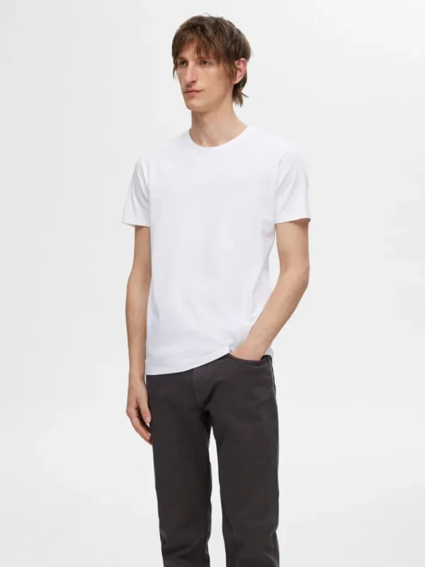 T-shirts>SELECTED 3-PAK BOMULD T-SHIRT Black