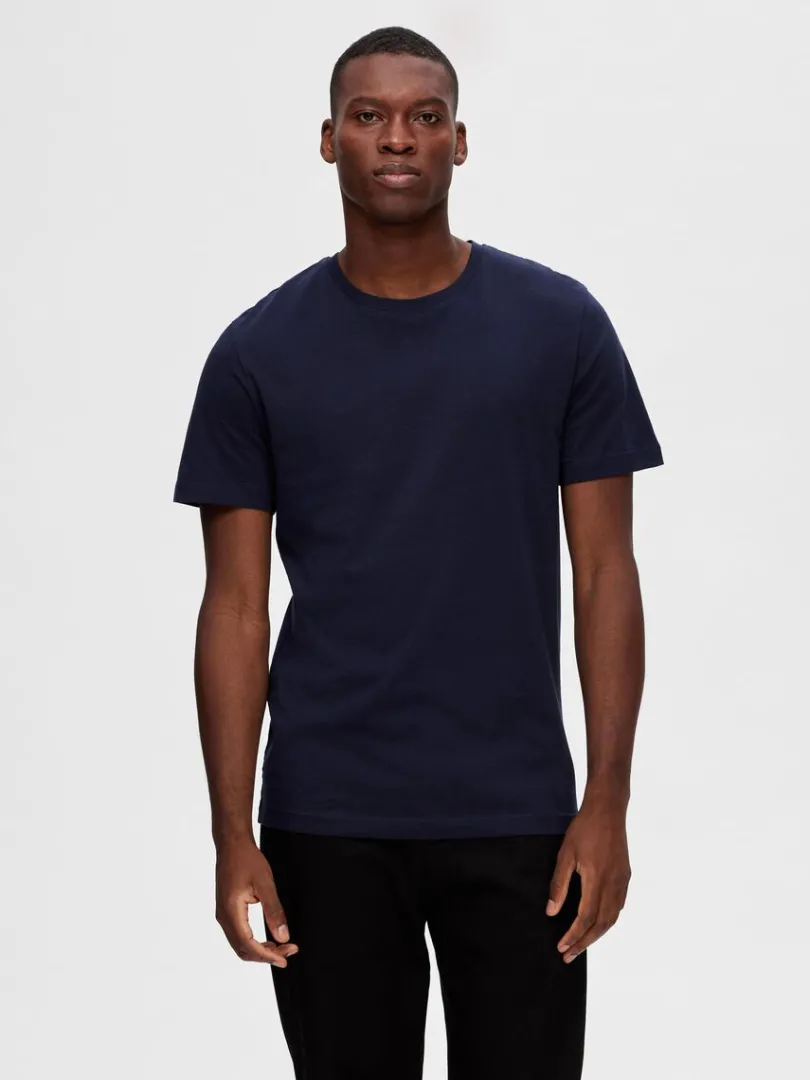 pak_bomuld_tshirt_6.webp T-shirts>SELECTED 3-PAK BOMULD T-SHIRT Blue