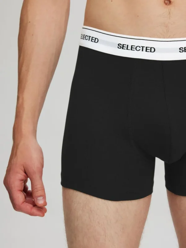 Undertøj>SELECTED 5-PAK BOXERSHORTS Black