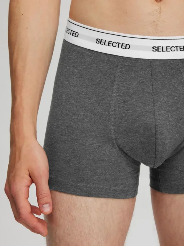 Undertøj>SELECTED 3-PAK BOXERSHORTS Grey