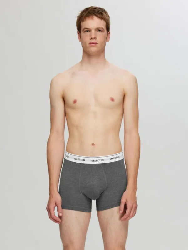 Undertøj>SELECTED 3-PAK BOXERSHORTS Grey
