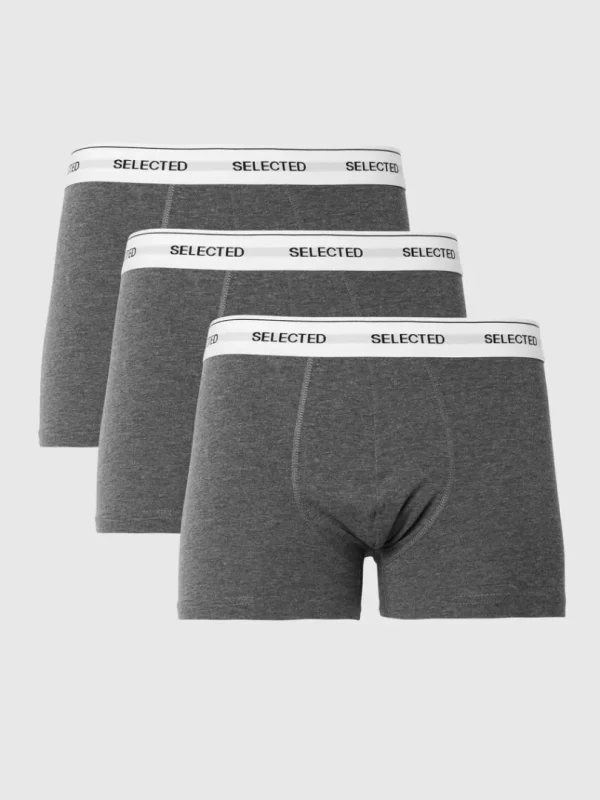Undertøj>SELECTED 3-PAK BOXERSHORTS Grey